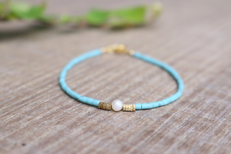 <☞ HAND IN HAND ☜> Natural Pearl - Snow Ice Bracelet (0865) - Bracelets - Gemstone Multicolor