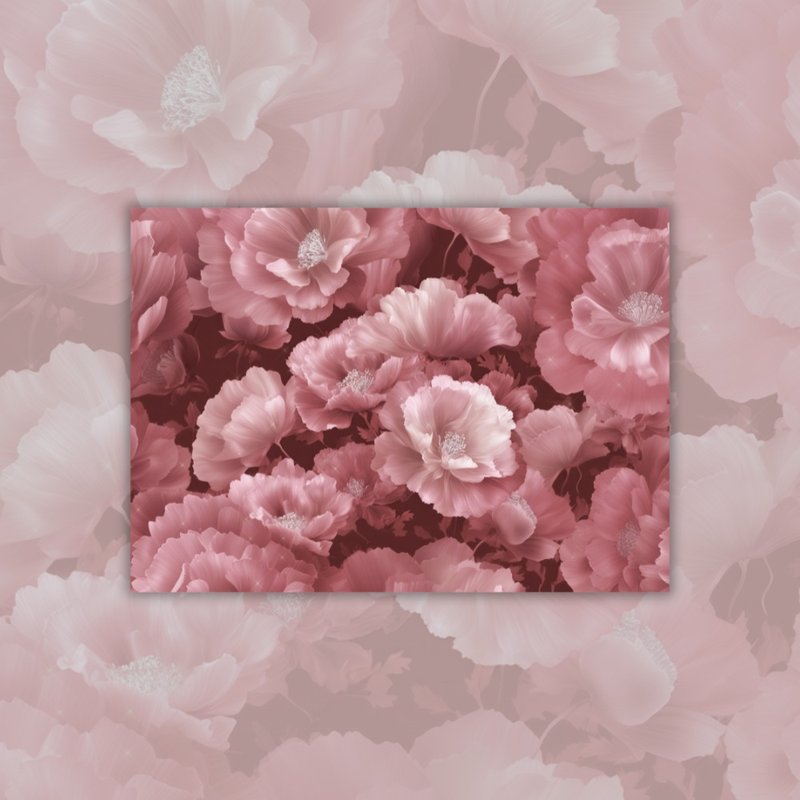 A4. Flower Blue Tracing Paper - 卡片/明信片 - 紙 