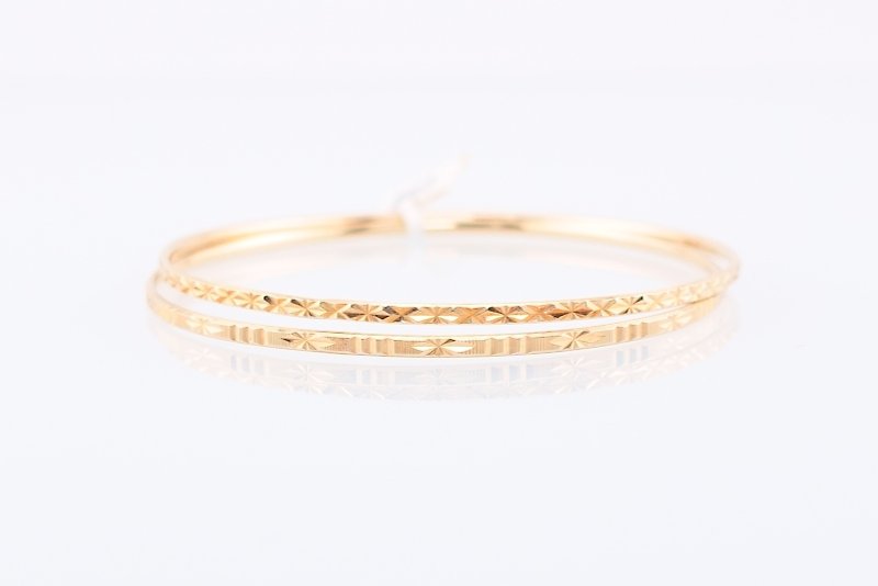 Poly Gold Jewelry-Imported 2 Rings Yellow K Gold Bracelet - สร้อยข้อมือ - เครื่องประดับ 