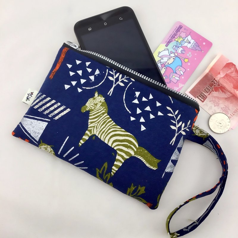 Forest Nocturne Zebra-money/Travel Card/Mobile Phone - Coin Purses - Cotton & Hemp 