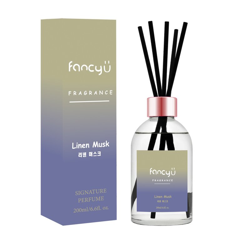 FANCY U漸層室內擴擴香瓶-亞麻麝香 Linen Musk  200ml - 香氛/精油/擴香 - 精油 多色