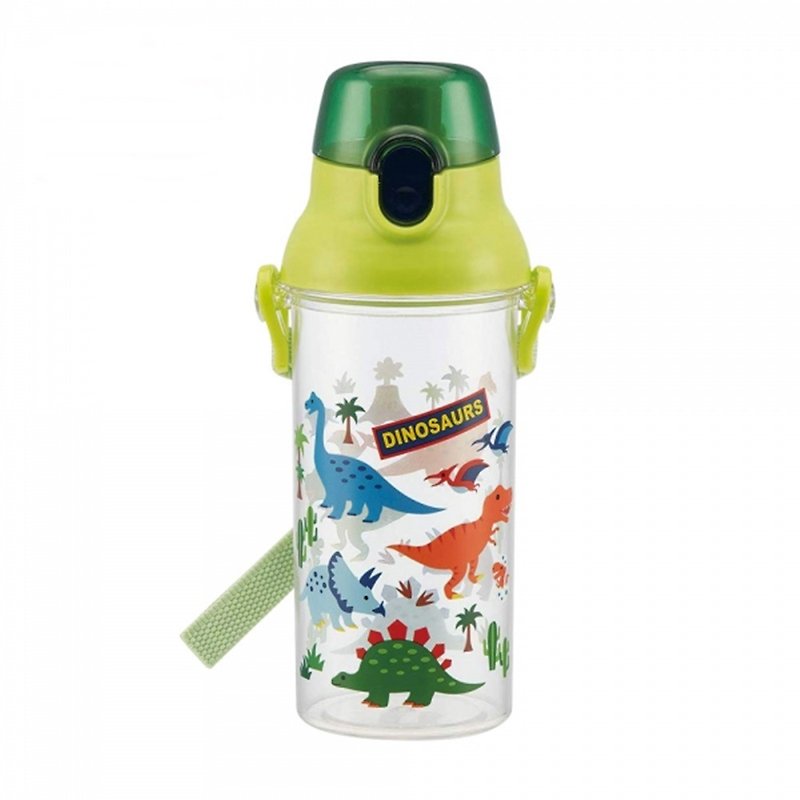 SKATER - Japanese-made Direct Drinking Transparent Water Bottle (480ml) Dinosaur - Other - Plastic Multicolor