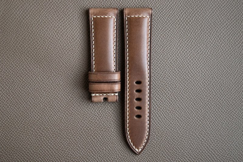 Panerai Watch Strap of Horween Chromexcel leather in Natural color (MTO) - 錶帶 - 真皮 咖啡色