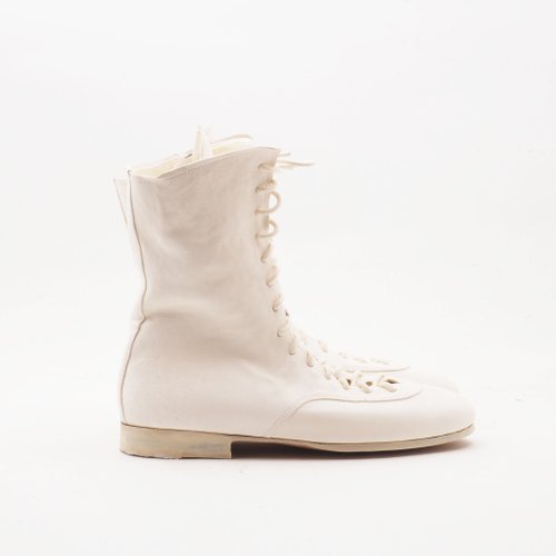 race up long boots (white)/カンガルー革ほか/革靴/b01103 - ショップ