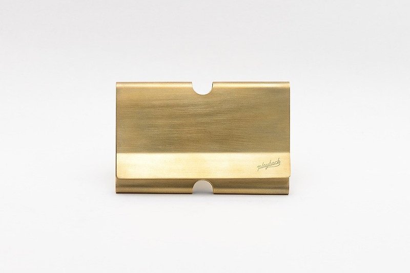 真鍮のダブルカードホルダー - オリジナル - 名刺入れ・カードケース - 金属 ゴールド