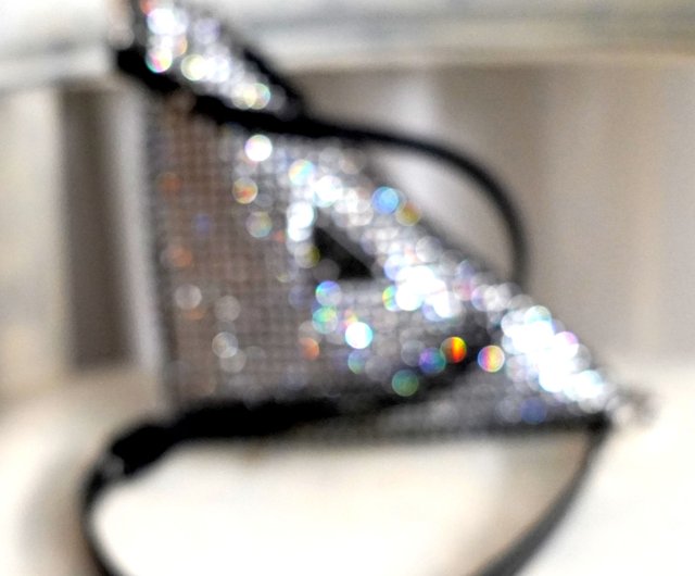 PRADA 15ss Archive Triangle Tag T-Shirts PRADA TRIANGLE BAG WITH CRYSTALS - Tenteva