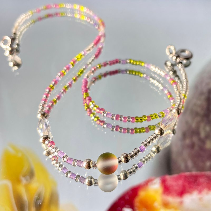 Fruit & Vegetable Collection - 016 Passion Fruit Silver Necklace - 項鍊 - 銀 多色