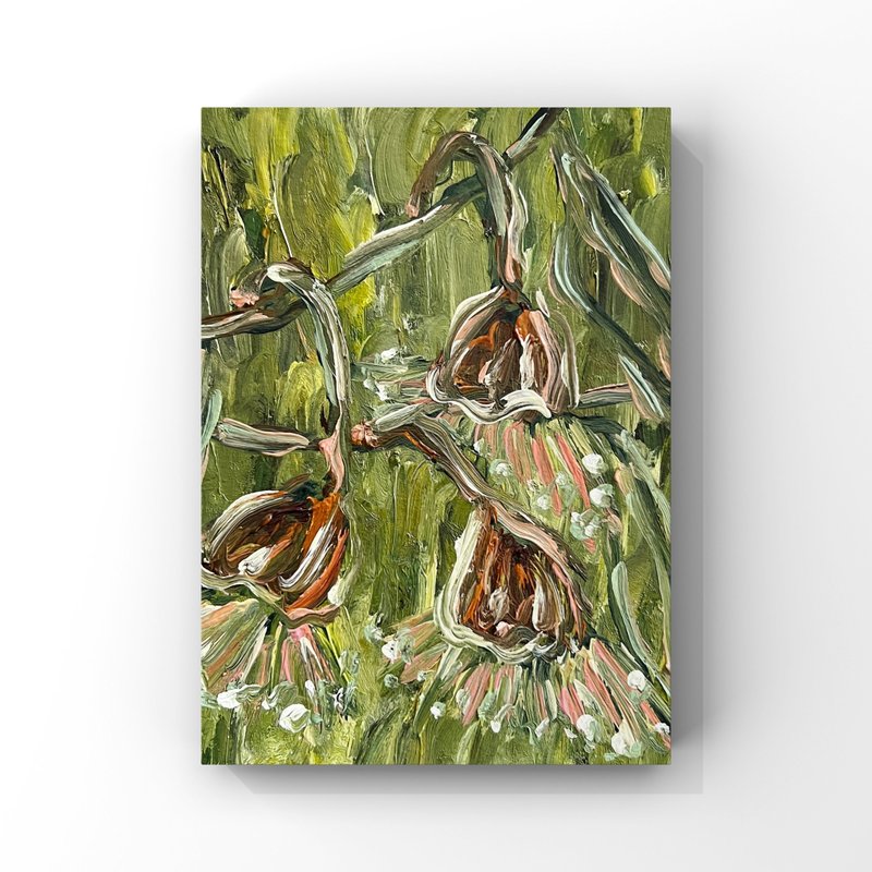 Eucalyptus painting original art Australian native plant art Exotic flowers art - 海報/掛畫/掛布 - 其他材質 多色