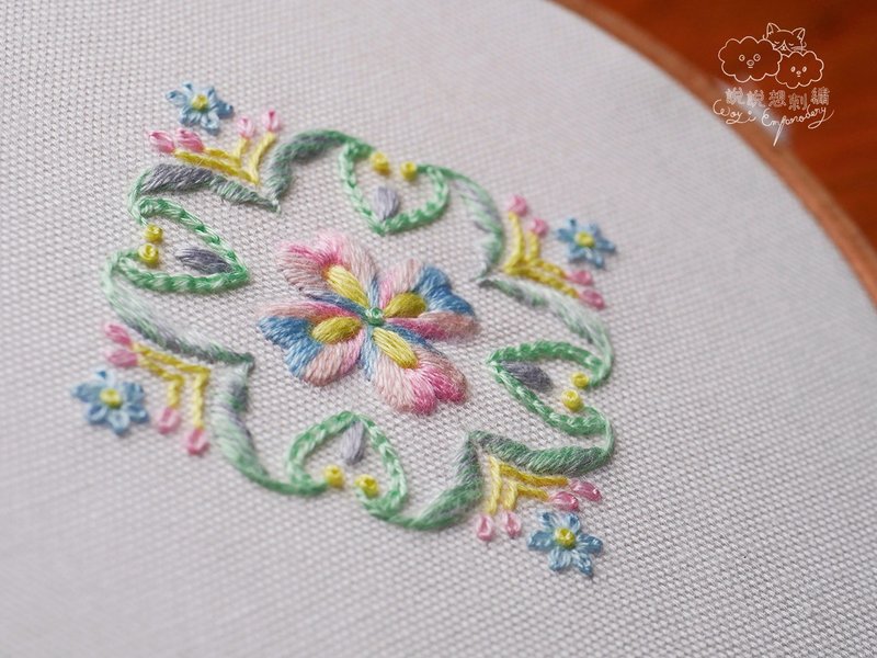 (November Saturday) Basic Embroidery-Wenri-Colored Brush Chapter Flexible Use of Needle Techniques & General Concepts of Composition - เย็บปักถักร้อย/ใยขนแกะ/ผ้า - ผ้าฝ้าย/ผ้าลินิน 