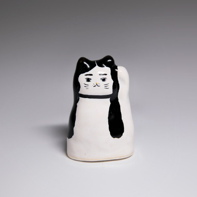 街頭開運招財貓-小野喵 - 擺飾/家飾品 - 陶 白色