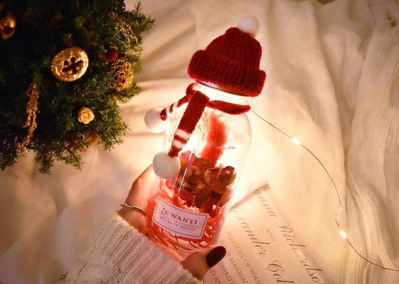 Sunflower graduation flower pot graduation gift immortal flower dried flower sunflower night light carnation - Dried Flowers & Bouquets - Plants & Flowers Red