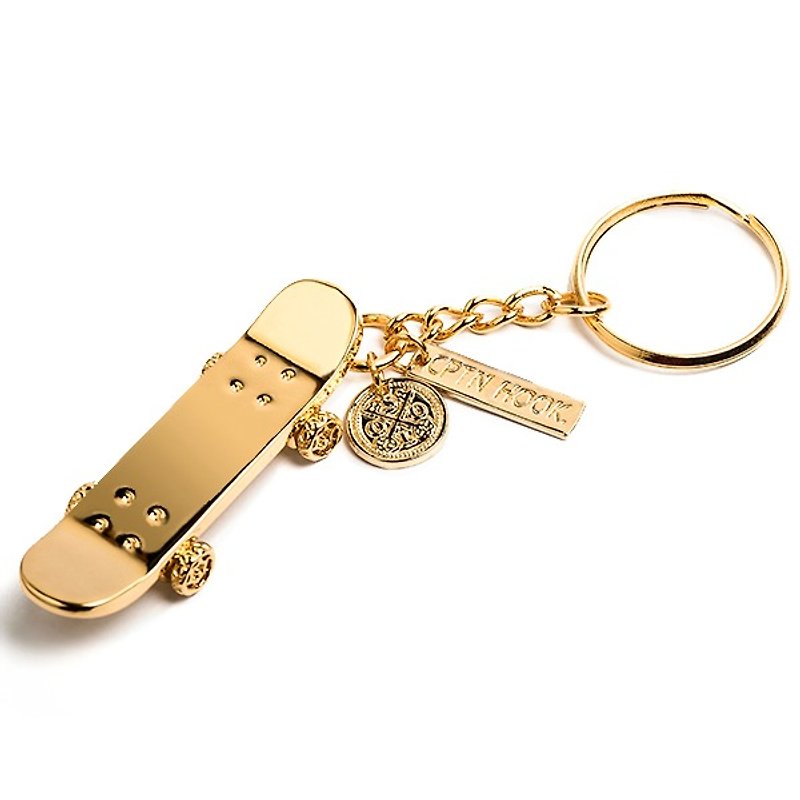 [SOLO X CPTN HOOK.] 15 'SKATEBOARD KEYRING - Keychains - Other Metals 