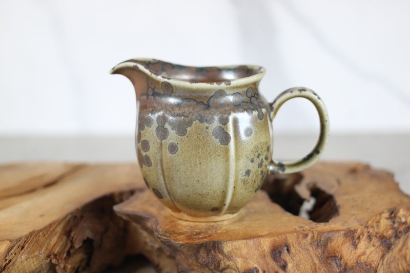 【送禮好物】天然落灰 柴燒茶海 公道杯 名家葉敏祥手作 180ml - 茶壺/茶杯/茶具 - 瓷 