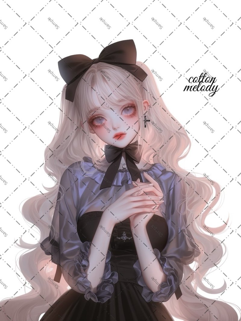 original sticker no.1984 人物ステッカー オリジナルステッカー オリジナル人物ステッカー 装飾ステッカー cotton melody - 貼紙 - 紙 