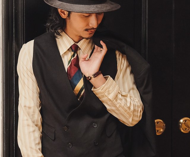 SOARIN ブリティッシュレトロダブルブレストスーツベスト