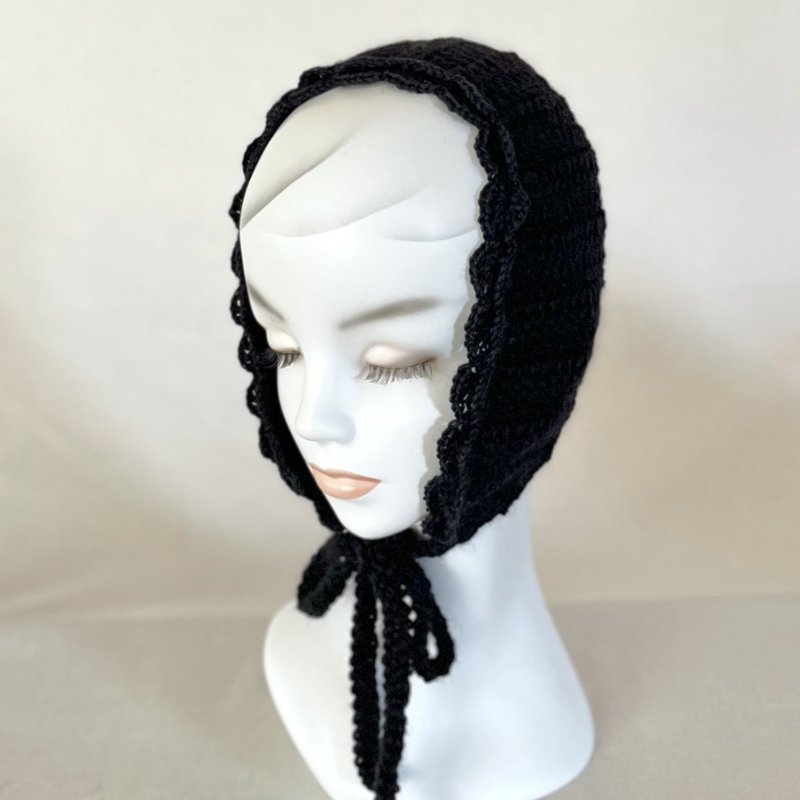 Black Knit Headdress - ที่คาดผม - เส้นใยสังเคราะห์ สีดำ