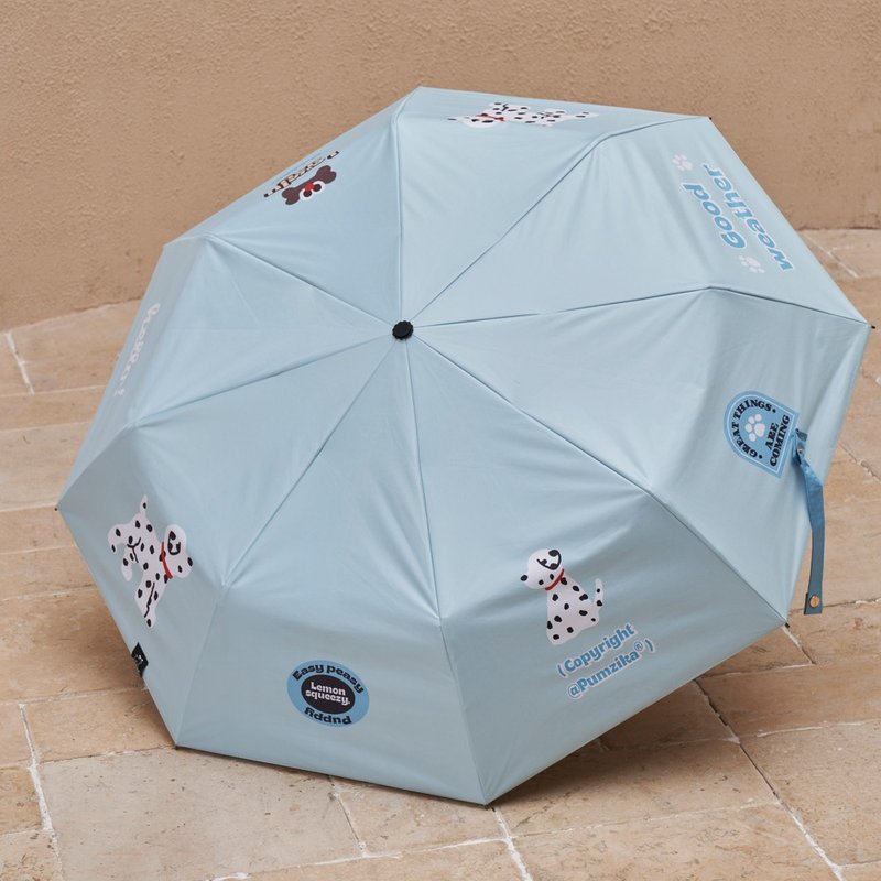 藍色斑點狗可愛晴雨傘全自動手動遮陽傘 - 其他 - 其他材質 