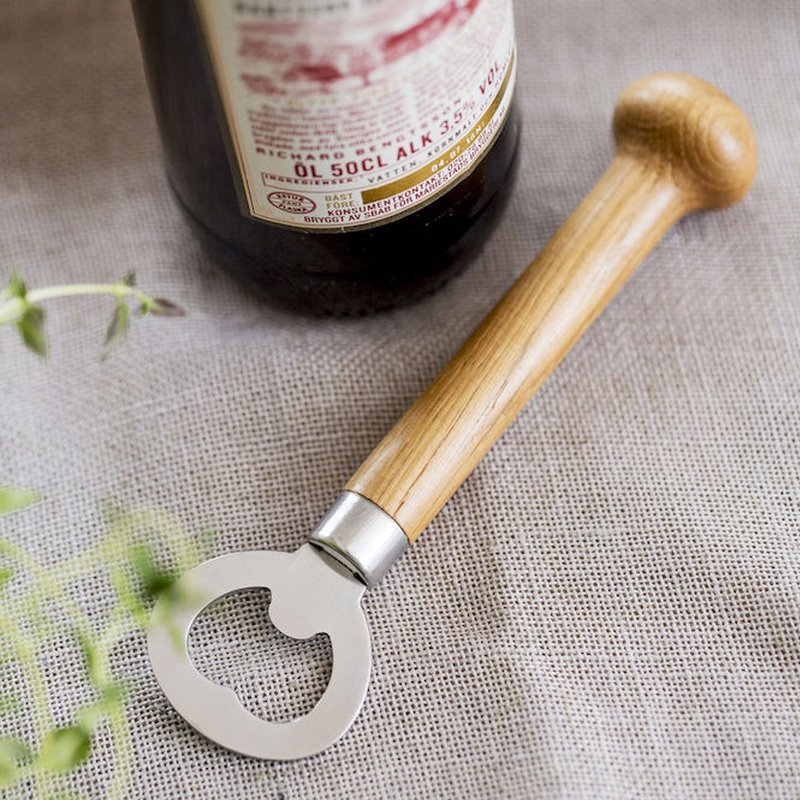 橡木手把開瓶器 - 開瓶器/開罐器 - 不鏽鋼 