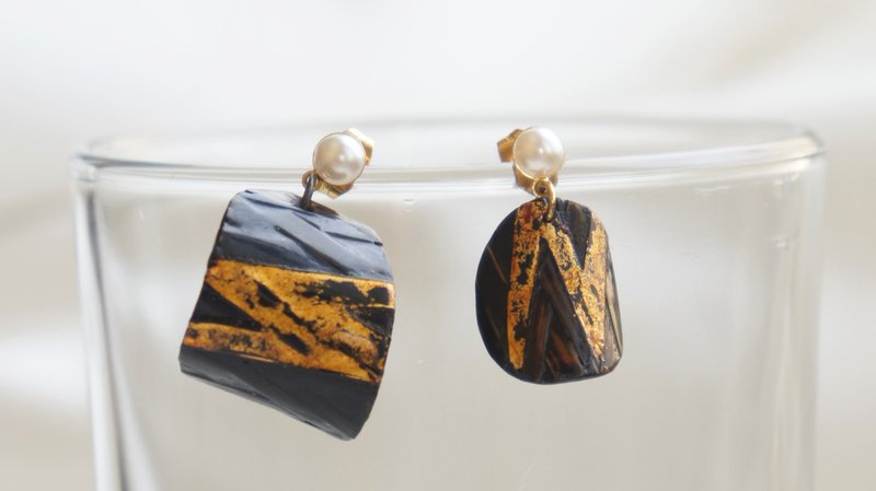 Gilded Rantai Shikki - Earrings & Clip-ons - Bamboo Yellow