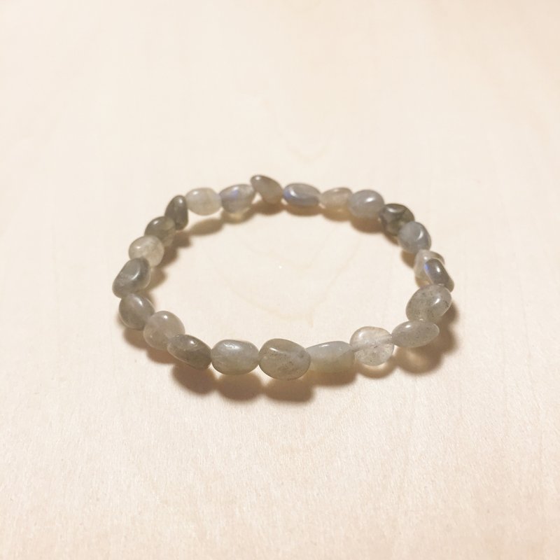 Irregular Labradorite Bracelet - สร้อยข้อมือ - คริสตัล สีเทา