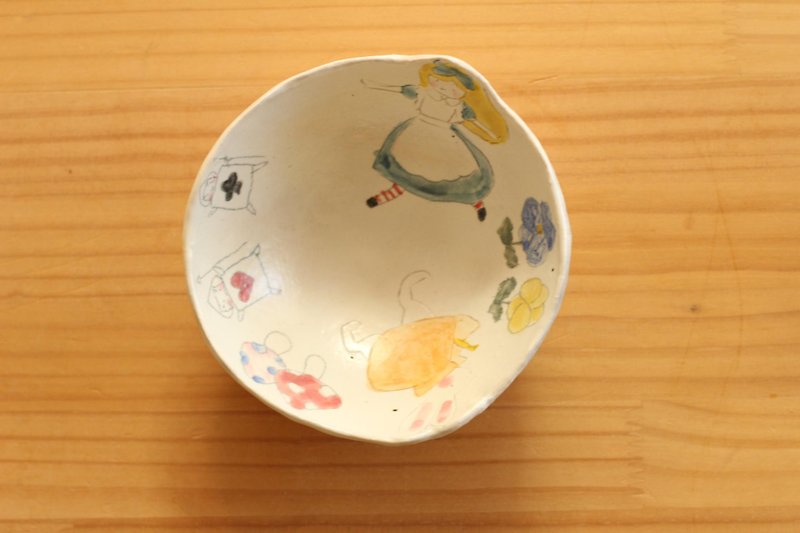 * Made to order. A bowl of powdered Alice and a rabbit popping out. - Bowls - Pottery 