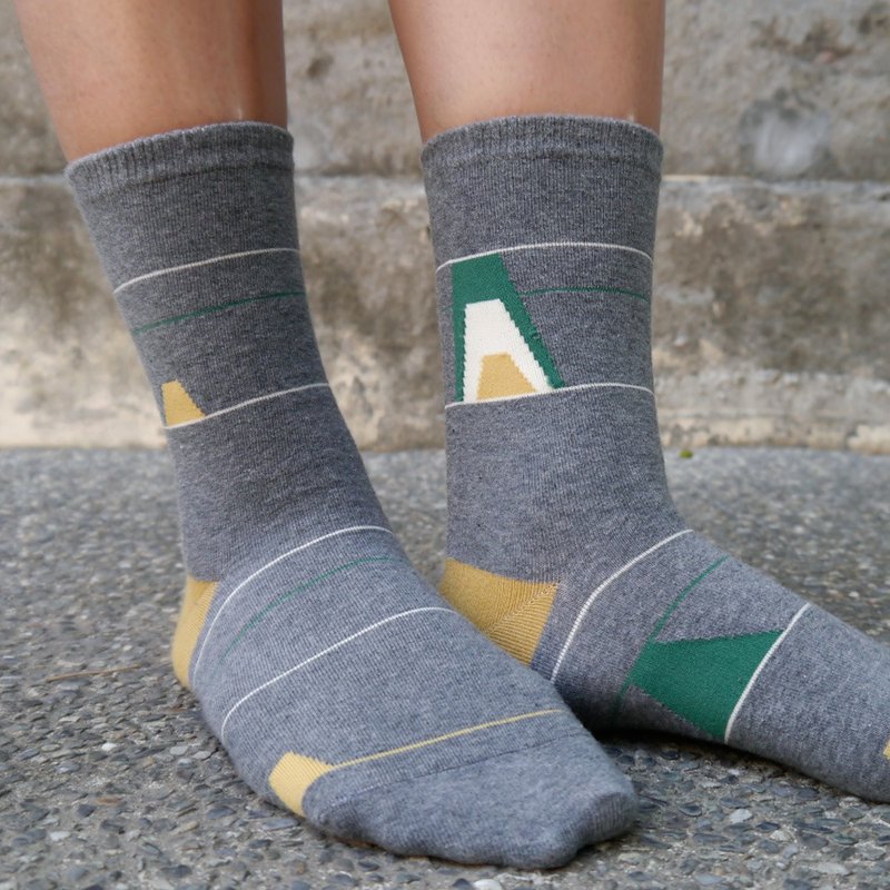 oil pattern 1:1 /gray/ socks - Socks - Cotton & Hemp Gray