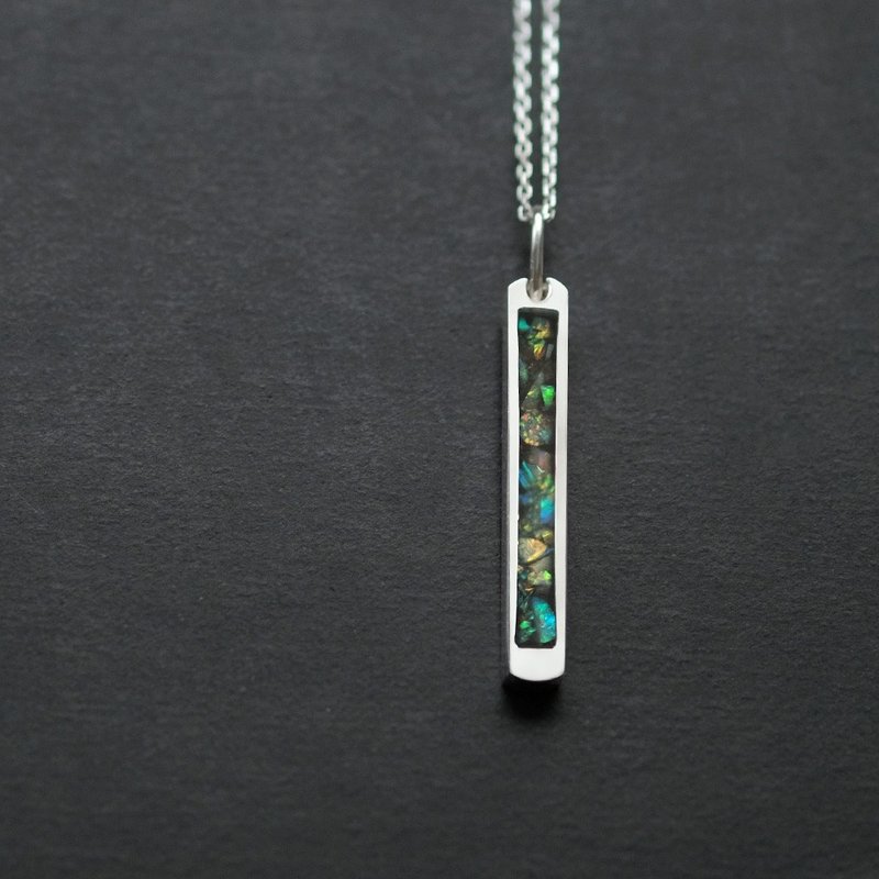 Opal Galaxy Men's Necklace Silver 925 - Necklaces - Other Metals Multicolor