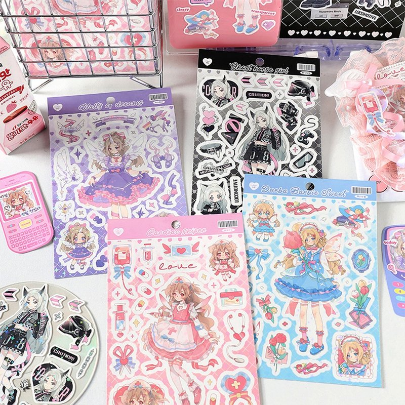 InfeelMe warm empty flower season angel series diy hand account decoration sticker star flash sticker 1 into - สติกเกอร์ - กระดาษ 