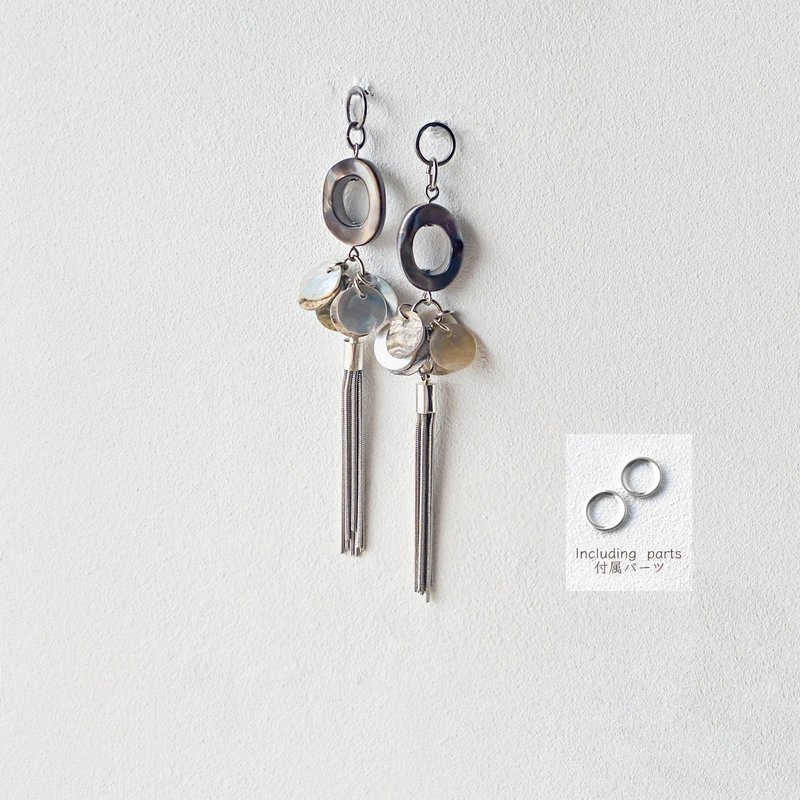 Custom charms Interchangeable cc-76 - ต่างหู - คริสตัล สีเงิน