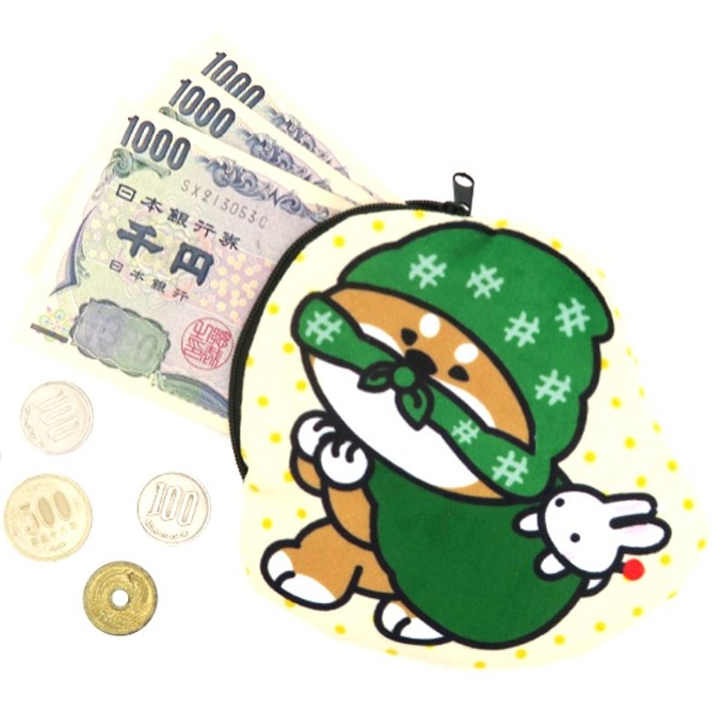 SHIBAinc Coins Purse (YELLOW) - กระเป๋าใส่เหรียญ - ผ้าฝ้าย/ผ้าลินิน 