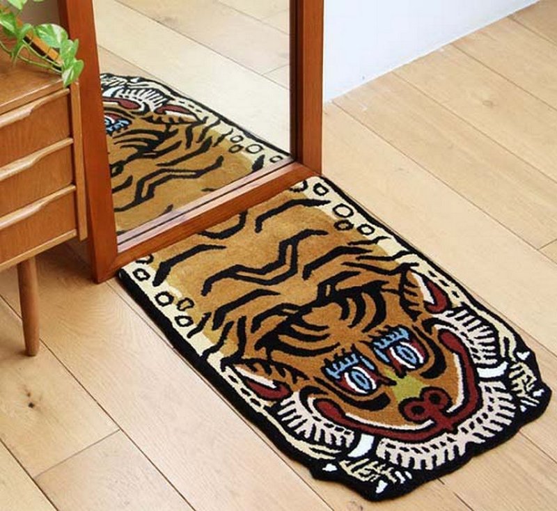 Detail Tibetan Tiger Rug H1-75 Entrance Short Version Tibetan Tiger Rug (Three Colors) - Rugs & Floor Mats - Other Materials Multicolor