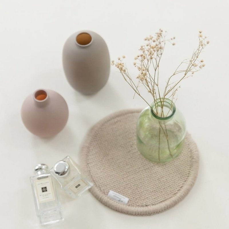 Ecodailylife Nordic style simple wool round mat (set of 4 colors) - พรมปูพื้น - ขนแกะ หลากหลายสี