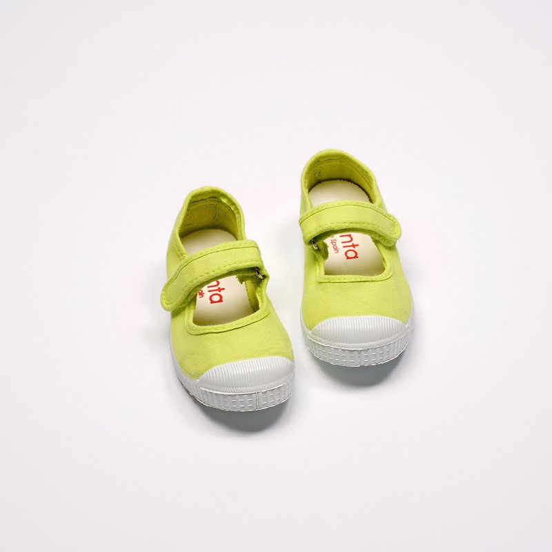 西班牙帆布鞋 CIENTA 76997 76 蘋果綠 經典布料 童鞋 瑪莉珍 - 童裝鞋 - 棉．麻 綠色