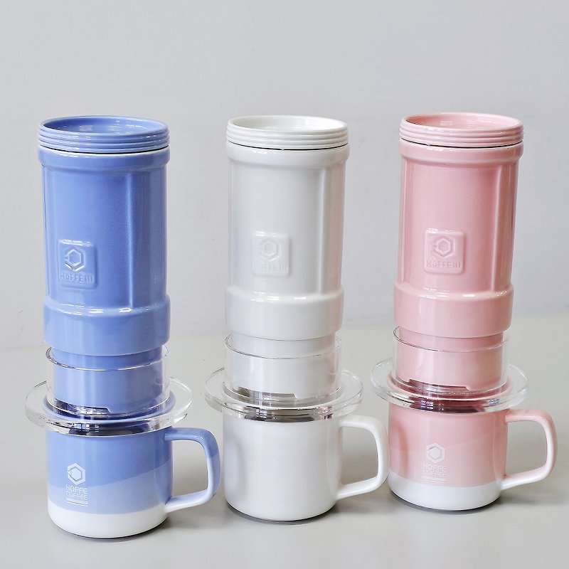 [Ready Stock] Macaron hand-brewed coffee machine best-selling Japanese and Hong Kong HOFFE3 Lite specialty coffee - Coffee Pots & Accessories - Porcelain Purple