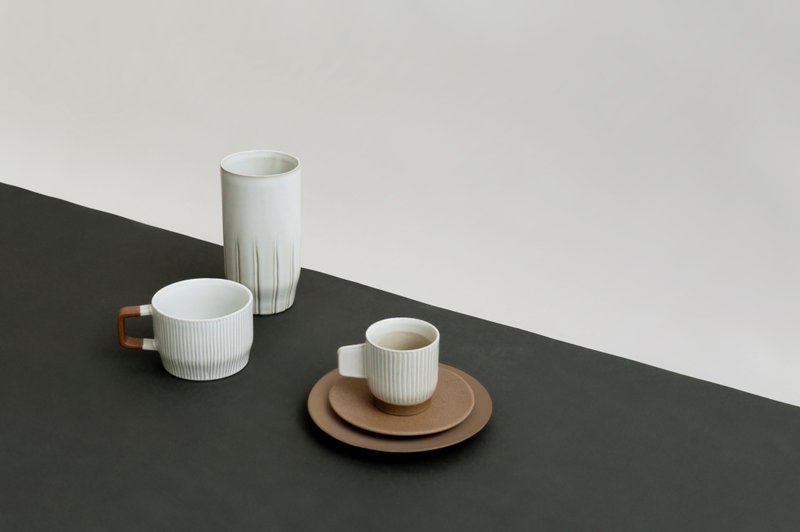 [Anniversary Exclusive] Good Luck Day_Espresso Cup and Tray Set + Ceramic Cup (Optional Style) - Mugs - Pottery Brown