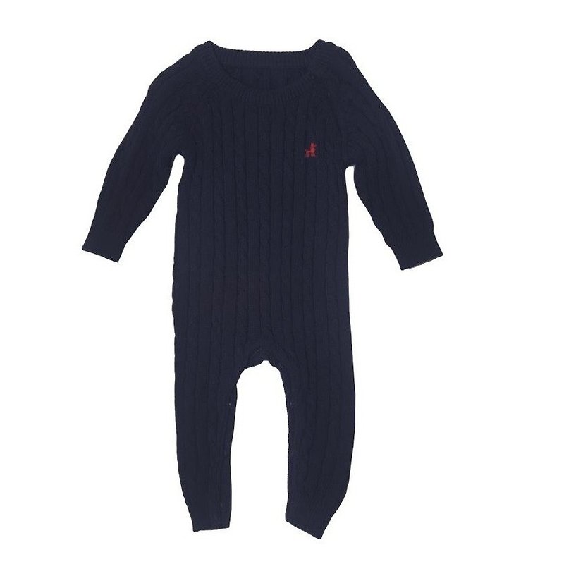 American original baby warm whorl knit jumpsuit (blue 2 colors) - อื่นๆ - ผ้าฝ้าย/ผ้าลินิน สีน้ำเงิน