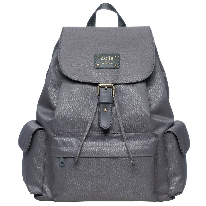 Style Backpack L Size (Sparkling Gray)_Fashion Backpack_Mother Bag_Nursing Bag - Drawstring Bags - Polyester Gray