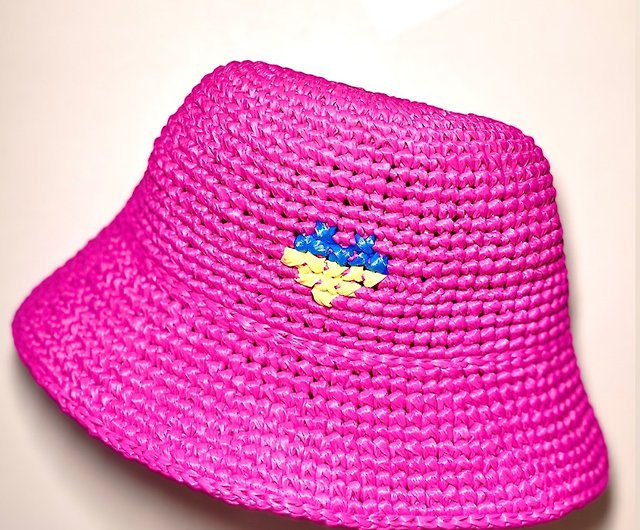 Buckethat, fish man hat, summer hat, pink hat - Shop N.Shu_handmade Hair  Accessories - Pinkoi