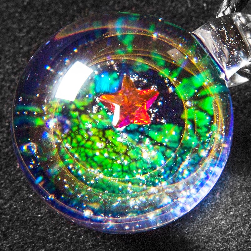 Japan Galaxy Pendant Necklace,Universe Glass,Space Cosmos Design,Handmade - สร้อยคอ - แก้ว 