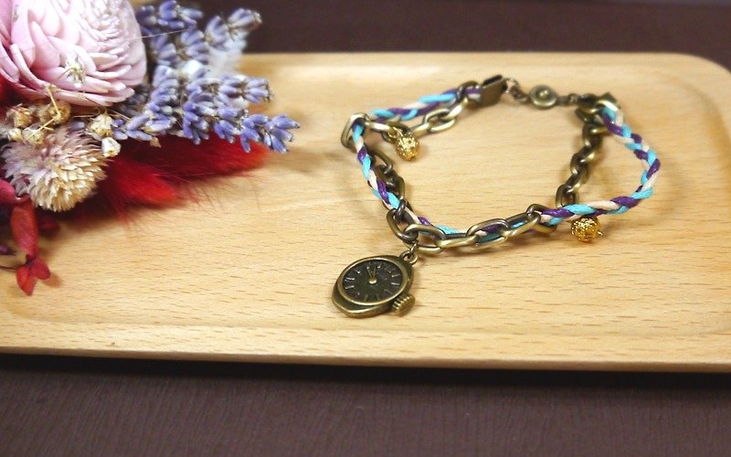 G6 Light you up ancient big clock bracelet - Bracelets - Other Metals Black