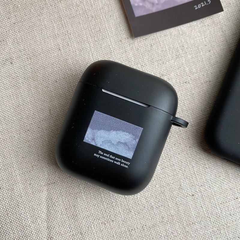 客製化 My Scenery  Airpods保護套 耳機殼 - AirPods/耳機保護套 - 塑膠 黑色