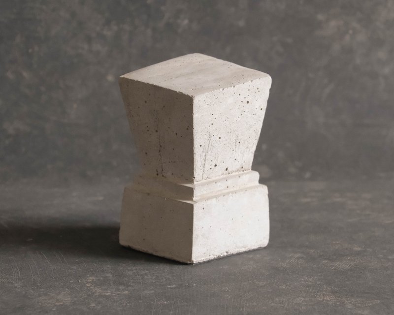 Concrete Bookend Trapezoid  Sold as a single - Items for Display - Cement Gray