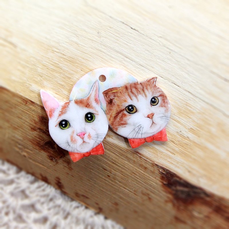 Customized hand-painted pet-pendant*double head* - Other - Other Materials 