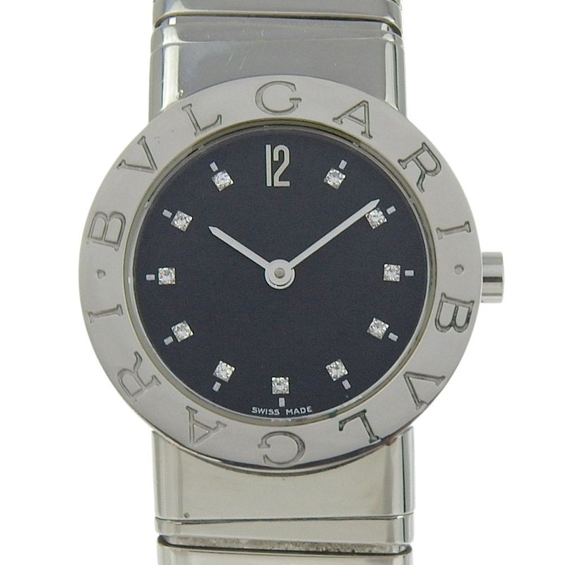 【日本直送】ブルガリ BVLGARI ブルガリブルガリ トゥボガス 腕時計 BB262TS 11Pダイヤ SS クオーツ ブラック文字盤 レディース【中古】 - 女錶 - 不鏽鋼 黑色