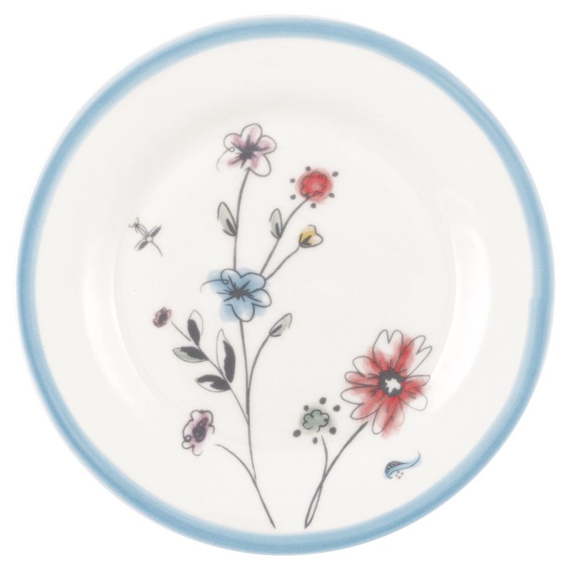 【新品】丹麥Greengate Venissa white 餐盤20.2cm - 盤子/餐盤/盤架 - 陶 多色
