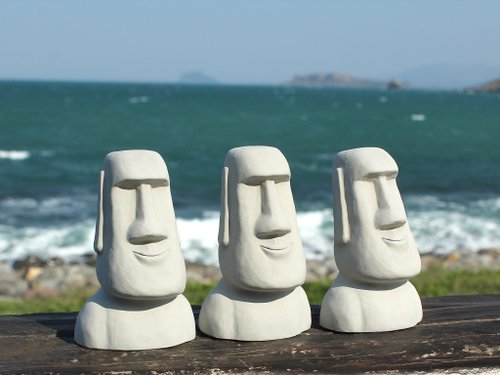 【使用感ほぼなし】大きな石のモアイ イースター島（7）モアイはここで作られた【ラノ・ララク】 | Ai