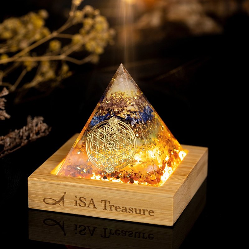 Orgen Pyramid Set (gift iSA exclusive custom lamp holder) - Items for Display - Crystal Multicolor