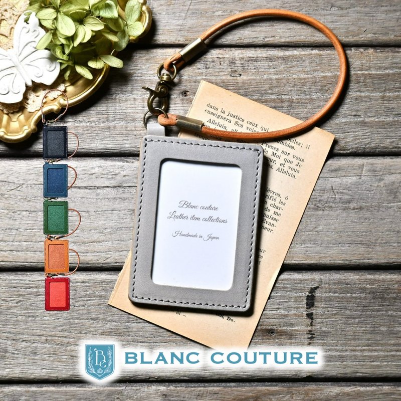 單卡套 本革 證件套 掛繩 - 名片夾/名片盒 - 真皮 黑色