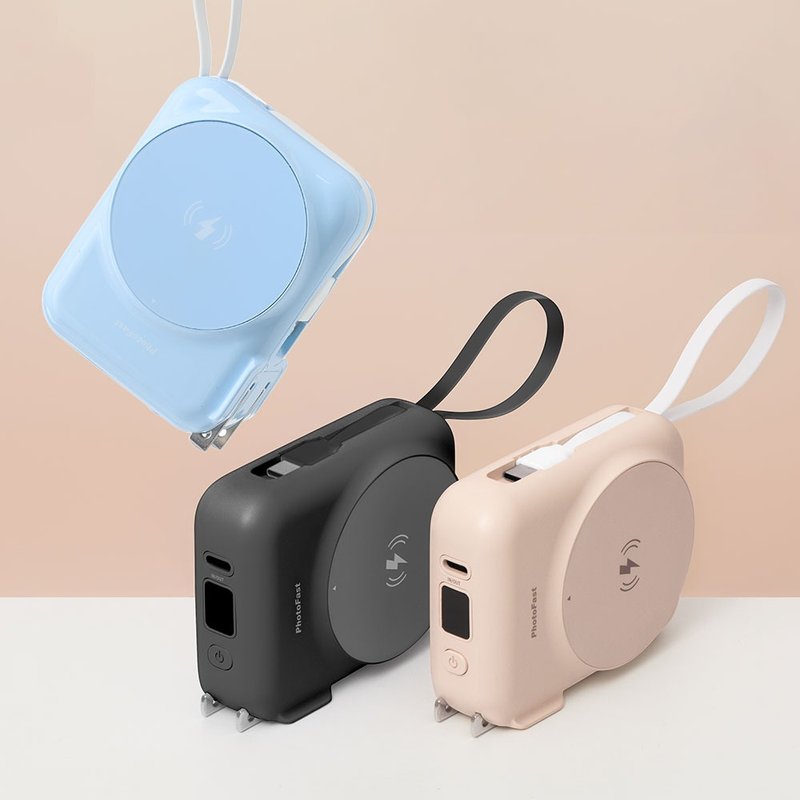 Photofast AllDay充 多功能行動電源 豆腐頭+快充線+行動電源 - 行動電源/充電線 - 其他材質 多色