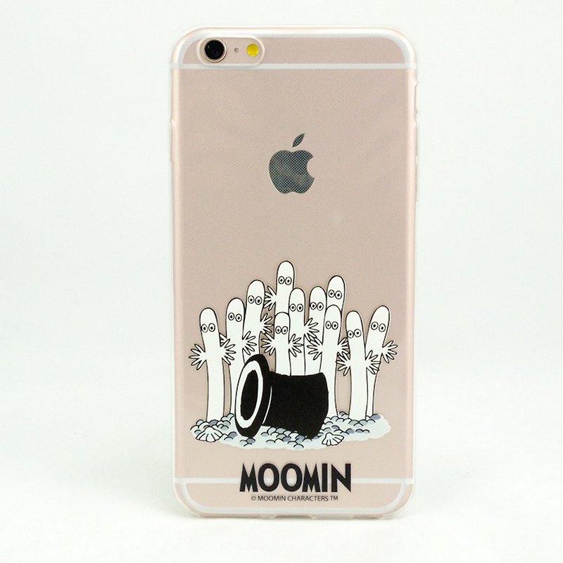 Moomin Authorized-Mobile Shell Air Compression Shell Moomin Mysterious Magic Hat - Phone Cases - Silicone White